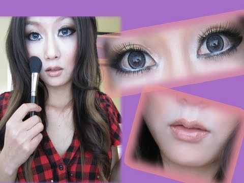 ?Japanese Gyaru Inspired Makeup Tutorial...